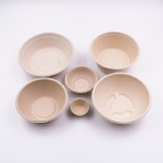 biodegradable compostable fiber bowl food packaging