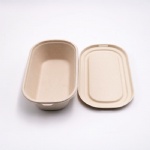 disposable oval salad bowl with lid