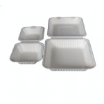 disposable biodegradable sugarcane pulp takeaway food container